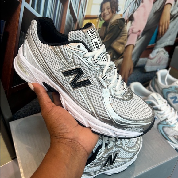 New Balance Mesh Sneakers in White and Gray